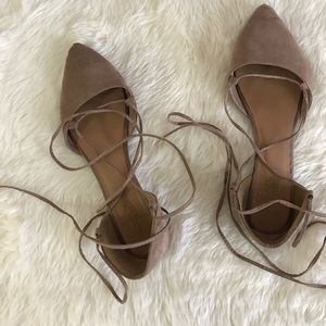 nude lace up shoes | charlotte russe | size 8